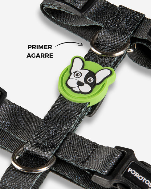 Pretal Doble Agarre VULKAN Negro Lima